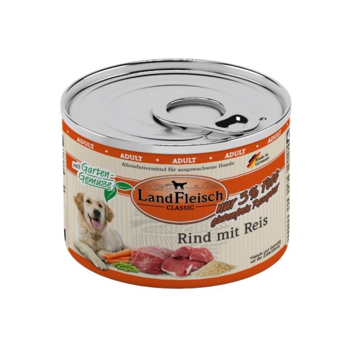 Landfleisch Dog Classic Rind mit Reis & Gartengemüse extra mager 195g 