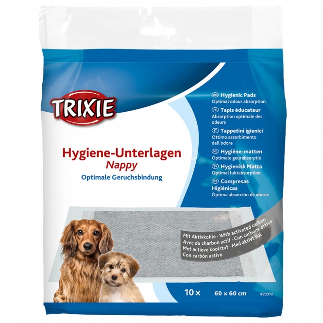 Trixie Hygiene-Unterlage Nappy mit Aktivkohle - 60 x 60 cm / 10 StÃ¼ck