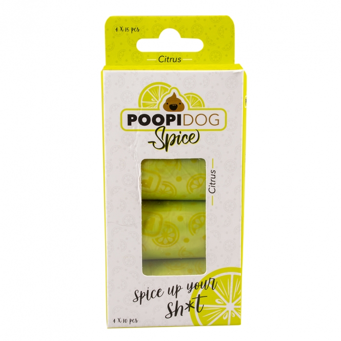 Poopidog Hundekotbeutel spice limette limone - 4 x 15 StÃ¼ck