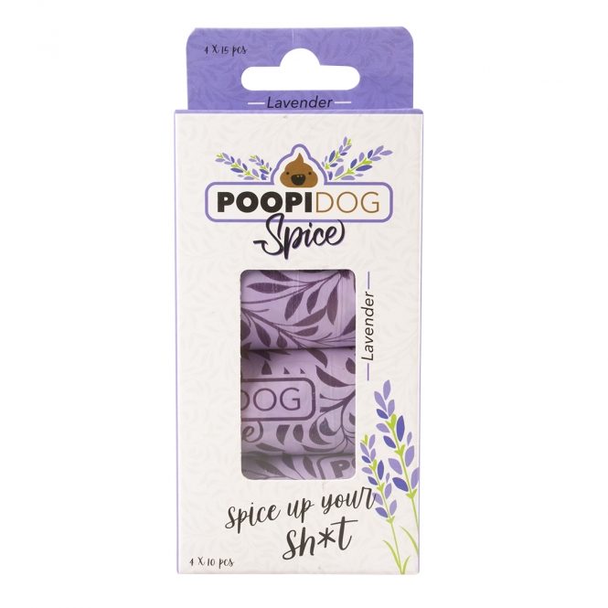 Poopidog Hundekotbeutel spice lavendel violett - 4 x 15 StÃ¼ck