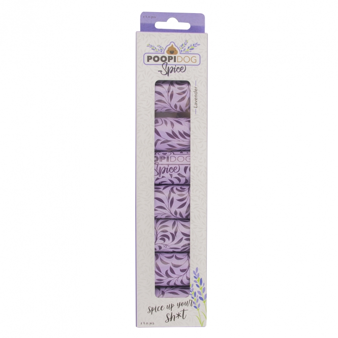 Poopidog Hundekotbeutel spice lavendel violett - 8 x 15 StÃ¼ck
