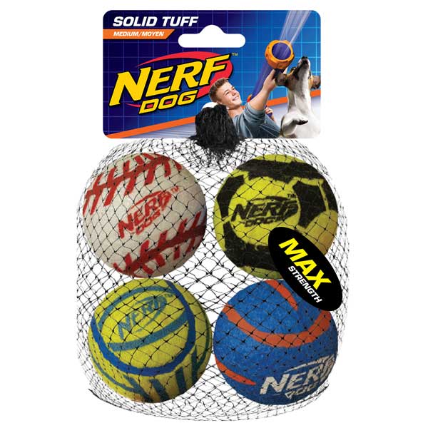 NERF DOG Tennis Balls megastark - 6,4 cm / 4 StÃ¼ck